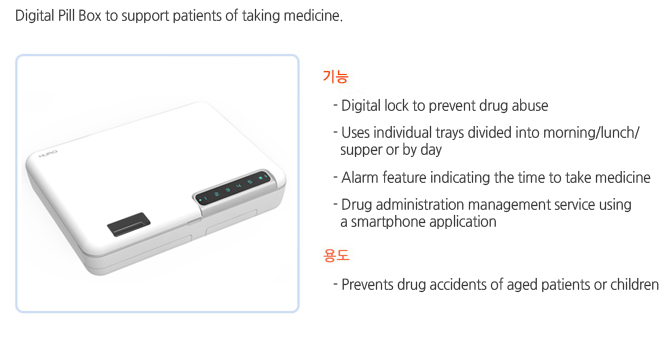 Digital Pill Box to support patients of taking medicine. 